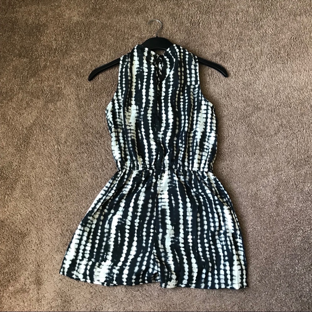 Black / White Designed Romper